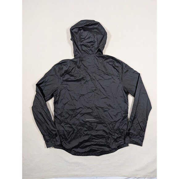 Nike Running Jacket Womens Small Black Hooded Windbreaker Reflective Jogging - Picture 3 of 8